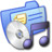 文件夹蓝色音乐1 Folder Blue Music 1